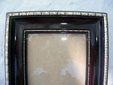 Cadre ancien en bois+verre ancien 15,5 X 10,5 Feuil. 14 X 9 Vue MLouise11,5X7 cm