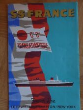 Plan depliant Paquebot France