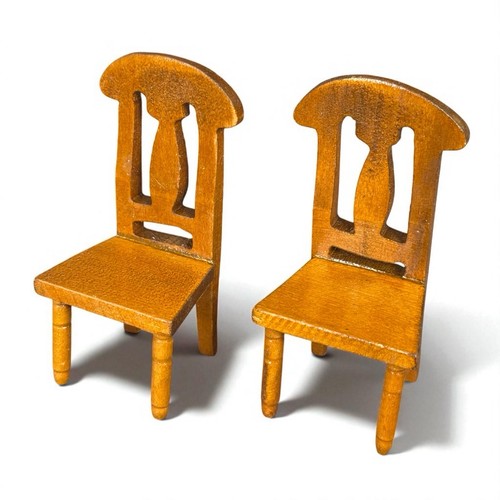 Lot chaises miniatures bois - miniatures,