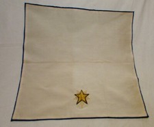 VOILE DE CALICE CREME BRODE D'UNE ETOILE VINTAGE