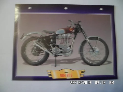 Carte fiche moto ariel 5 - carte,