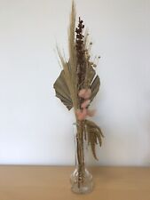 Soliflore Vintage En Verre Avec Son Bouquet De Fleurs Séchées Fait Main