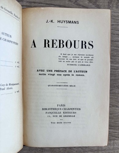 Huysmans à rebours - huysmans,