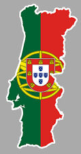 CARTE PAYS PORTUGAL DRAPEAU 12cmX6cm AUTOCOLLANT STICKER AUTO PC029