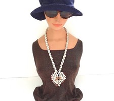 COLLIER DE COQUILLAGES NATURELS DU PACIFIQUE FANTAISIE ANNÉES 70 COLLECTION N°10