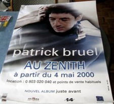Patrick Bruel - Zenith - Affiche Abri Bus Paris - 120 X 170 environ