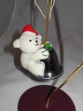 RUSS CHRISTMAS ORNAMENT BEAR HANGING ON BELL