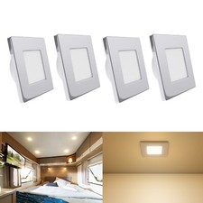 Lot de 4 Spots Plafonnier LED Encastrables Camping Car Bateaux IP44 Ultra Plat