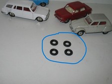 D08, DINKY X 4 pneus striés pour série 500, ami6, 230SL, simca, opel R ,. 14 / 7