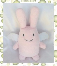 Doudou Peluche Ange Lapin Rose
