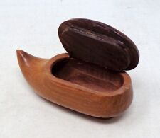 Superbe tabatière ancienne en bois en forme de sabot