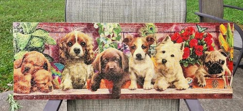 Completed puzzle dogs wall art - dogs,