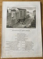 GRAVURE LA FONTAINE ILLUSTRÉ