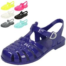 Sandales En Caoutchouc Bout Ouvert Pour Filles Spot On à Boucle H2309