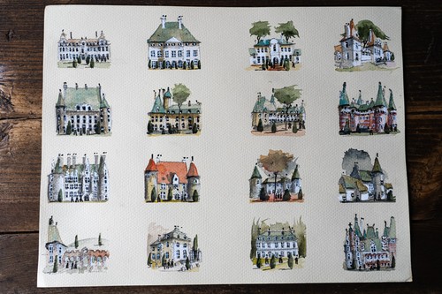 Peinture aquarelle vintage