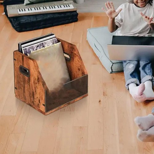 Porte disques vinyles bois - porte-disques,