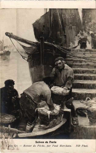 Cpa retour peche paul - peche,