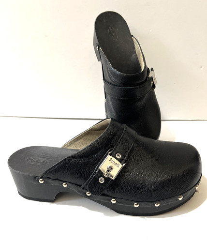 Scholl black pescura clog - scholl,