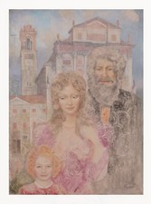 Tableau Vintage Peinture Sur Tela L'Artiste Gaetano Pancaldi Di Modena P27