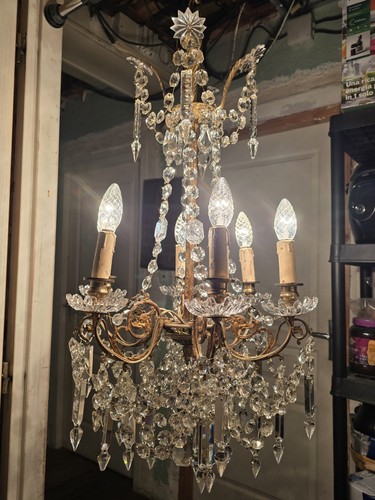 Lustre pampilles cristal - lustre,