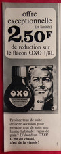Publicité de presse Belge: Aliment OXO à l'Extrait de Viande de Bœuf Promo 1964