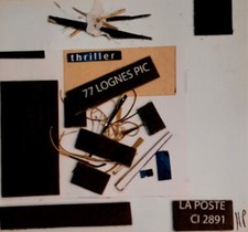 "Thriller" - Collage/Papier -  Signé JLP en bas à droite -  Oeuvre Unique