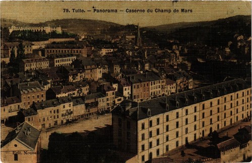 Cpa tulle panorama caserne - panorama,