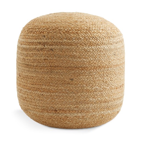 Hand braided round - round, jute