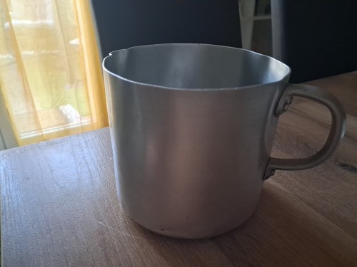 Ancien pot lait aluminium - ancien,