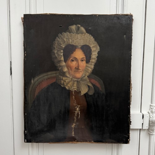 Huile sur toile portrait - , de