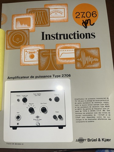 Bruel kjaer instructions - bruel, &