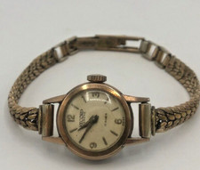 Antique Record Geneva woman watch early 1900's gilded metal 17 rubis