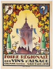 COLMAR VIN ALSACE 1948 Rptb -