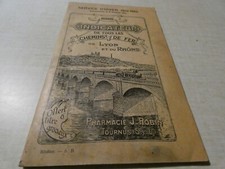 Ancien  Indicateur de tous les chemins de fer de LYON et du Rhone hiver 1912 13
