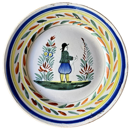 Assiette décorative ancienne - décorative,