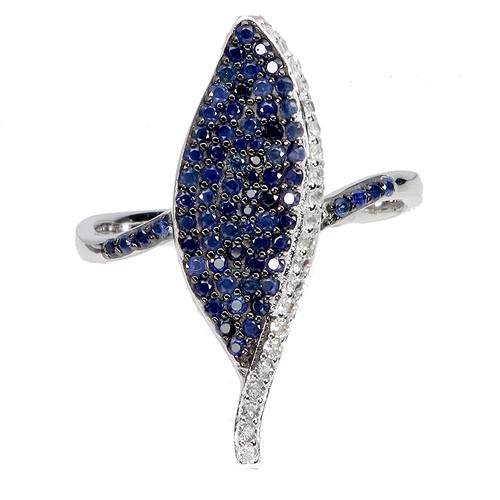 925 bague argent saphir - argent,