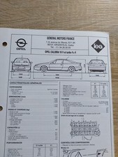 Opel Calibra 2.0 16v 2.0 Turbo 4x4 Fiche Technique Regla tech 1993 6 Pages