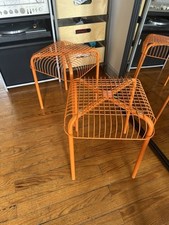 Vintage - Tabouret IKEA En Métal Orange Västerön