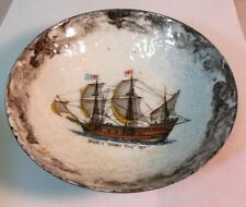 Vtg Enamel on Copper Dish BOWL