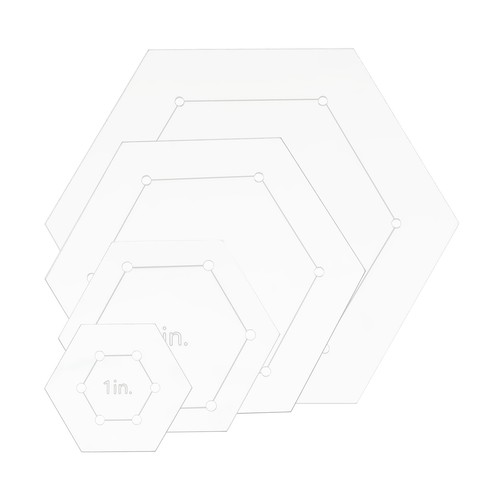 Modèle hexagone acrylique - , 1"