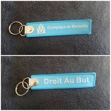 Porte Clé Brodé Flamme Olympique De Marseille