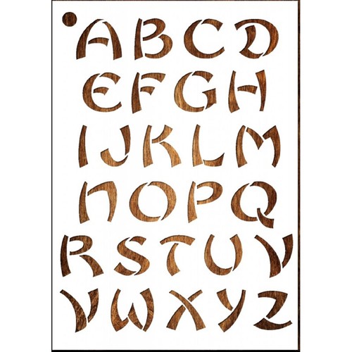 Pochoir lettre plastique - lettre, en