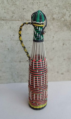 Bouteille verre scoubidous - bouteille, en