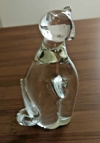 Figurine chat cristal - figurine, en