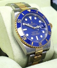 Rolex Submariner 116613 18K or Jaune/Bleu Acier Montre Céramique B / Papier Mint