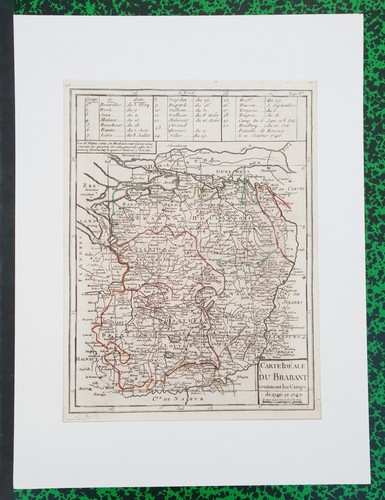 Xviii ème belgique carte - -,