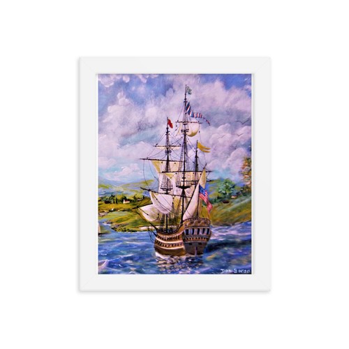 Framed photo paper poster