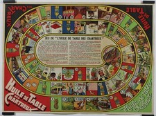 Jeu de "L'huile de table des chartreux" Circa 1920 Affiche Originale Gastronomie