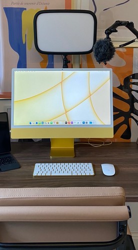 Imac jaune pouces avec - pouces,