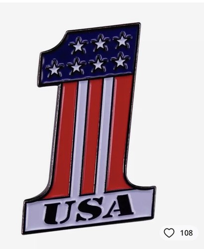 Pin broche badge - one, usa